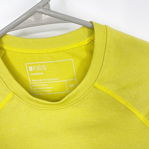 Figs Salta Underscrub Seamless Long Sleeve Ombre Limeade Size XS - Picture 3 of 8